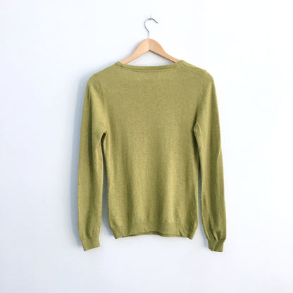 Lucy &amp; Laurel Cashmere-blend Reindeer Sweater - size Medium