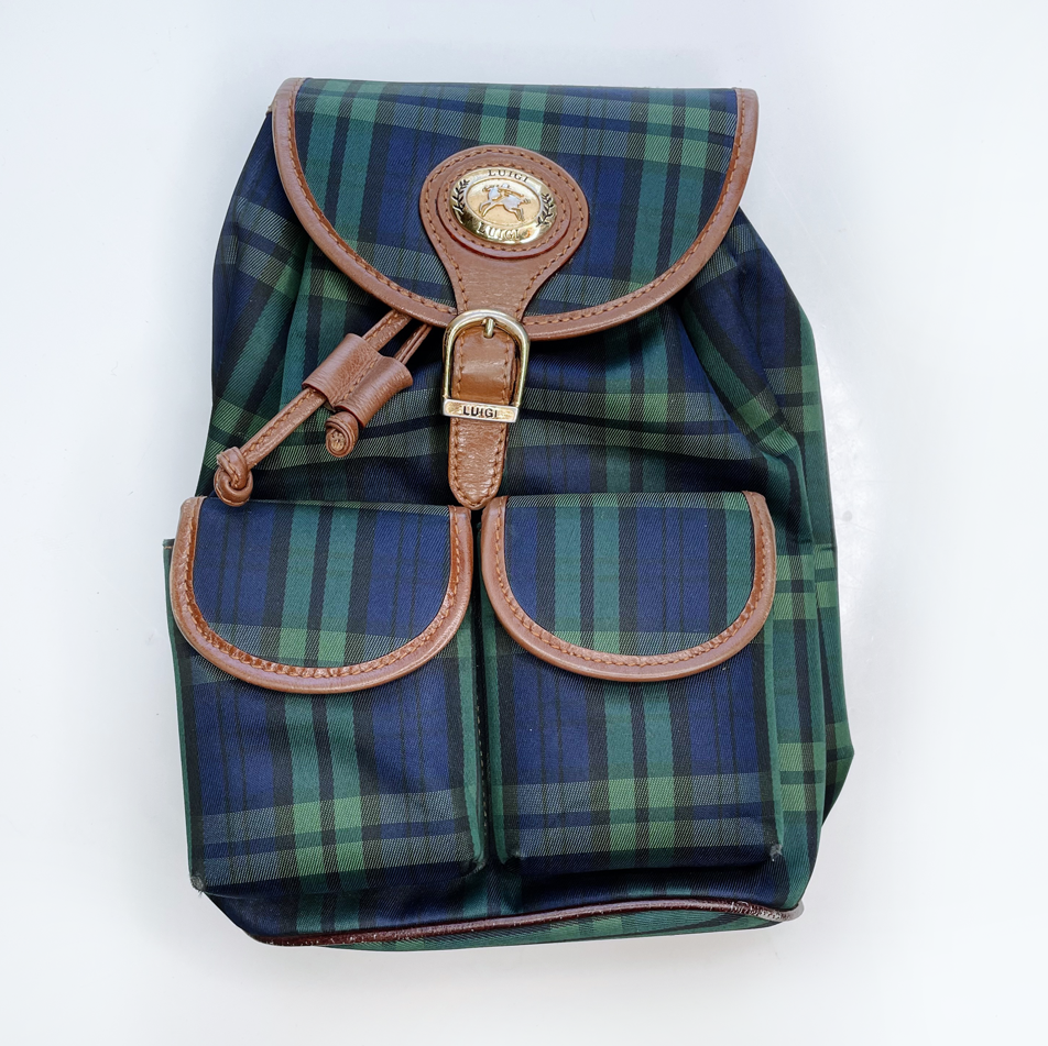vintage luigi tartan plaid mini backpack