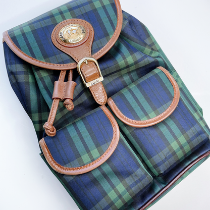 vintage luigi tartan plaid mini backpack