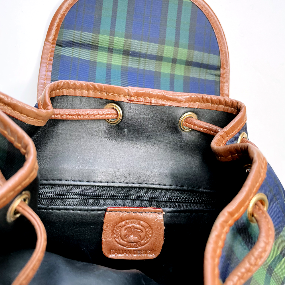 vintage luigi tartan plaid mini backpack