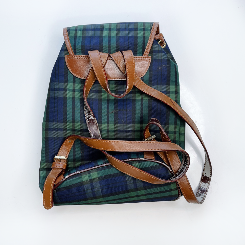vintage luigi tartan plaid mini backpack
