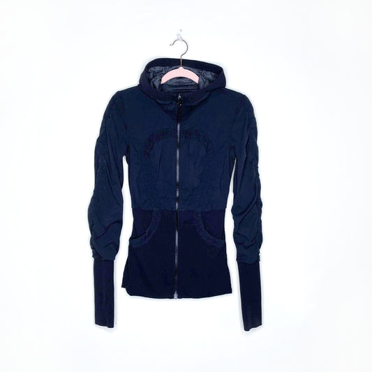 lululemon black dance studio reversible jacket - size 4