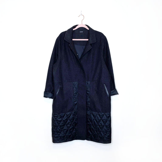 lululemon 2019 roam far charcoal grey wool coat - size 12