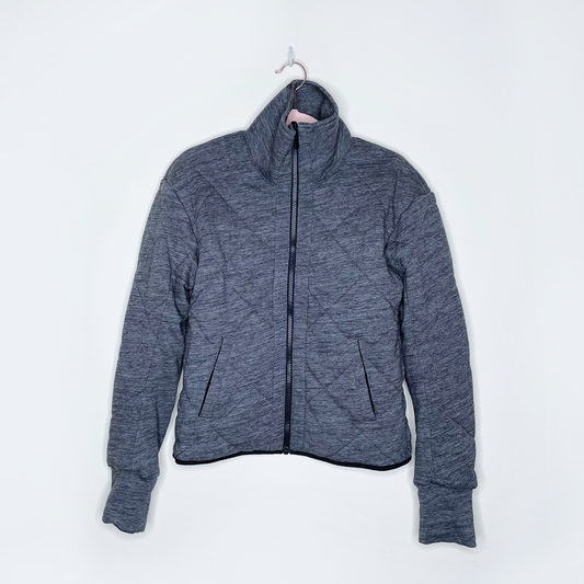 lululemon forever warm reversible quilted bomber jacket - size 4