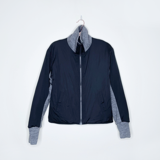 lululemon forever warm reversible quilted bomber jacket - size 4