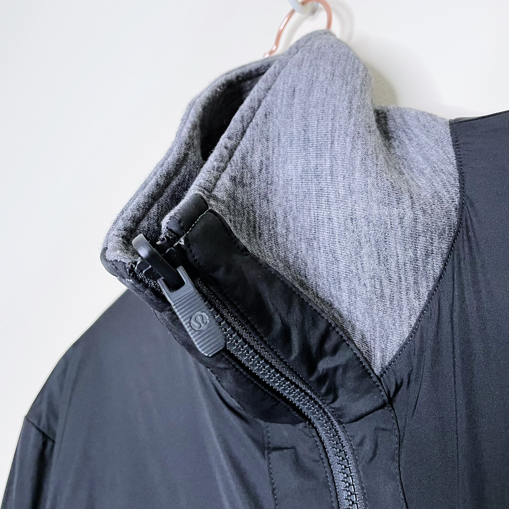 lululemon forever warm reversible quilted bomber jacket - size 4