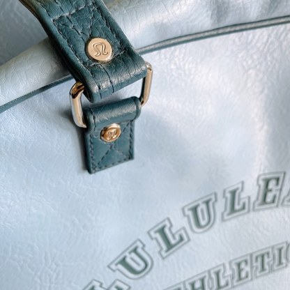 vintage lululemon retro blue bowling gym travel bag