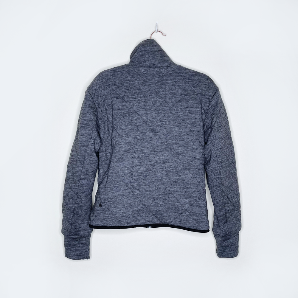 lululemon forever warm reversible quilted bomber jacket - size 4