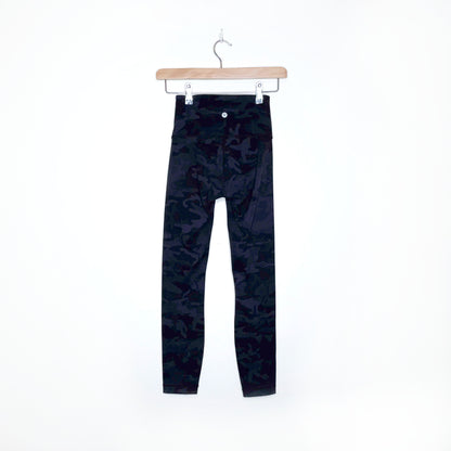 2020 lululemon wunder under high rise camo tights full on luon - size 2