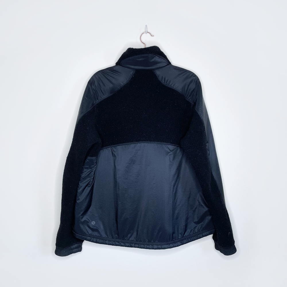 lululemon 2019 black sherpa go cozy jacket - size 12