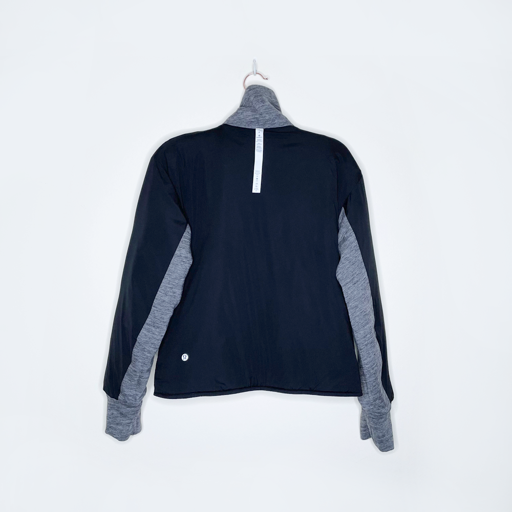 lululemon forever warm reversible quilted bomber jacket - size 4