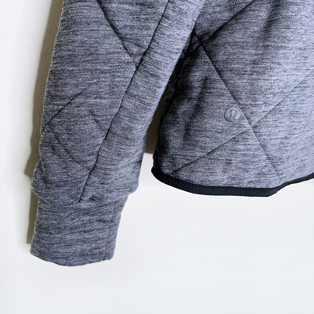 lululemon forever warm reversible quilted bomber jacket - size 4