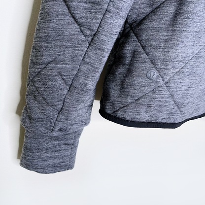lululemon forever warm reversible quilted bomber jacket - size 4