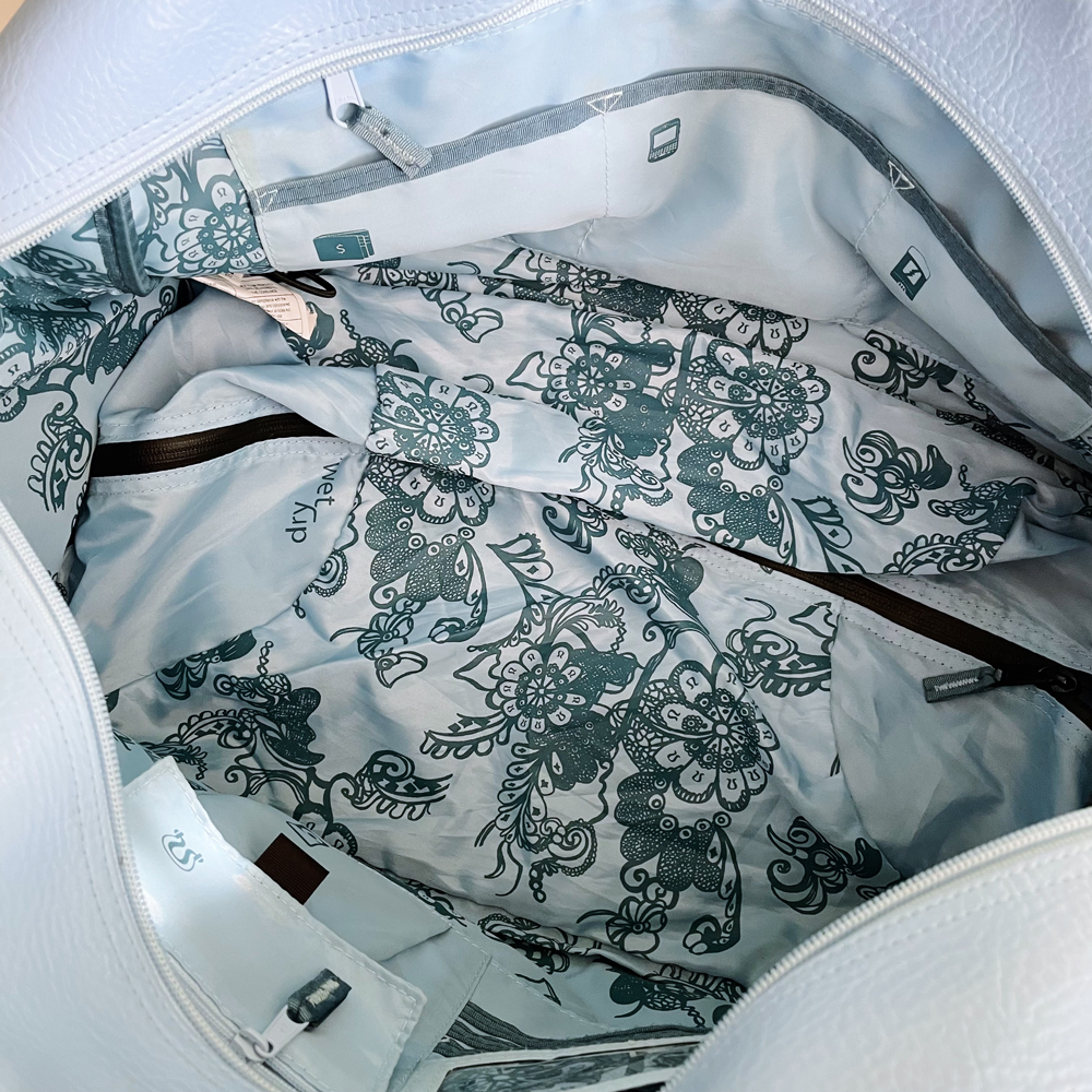 vintage lululemon retro blue bowling gym travel bag