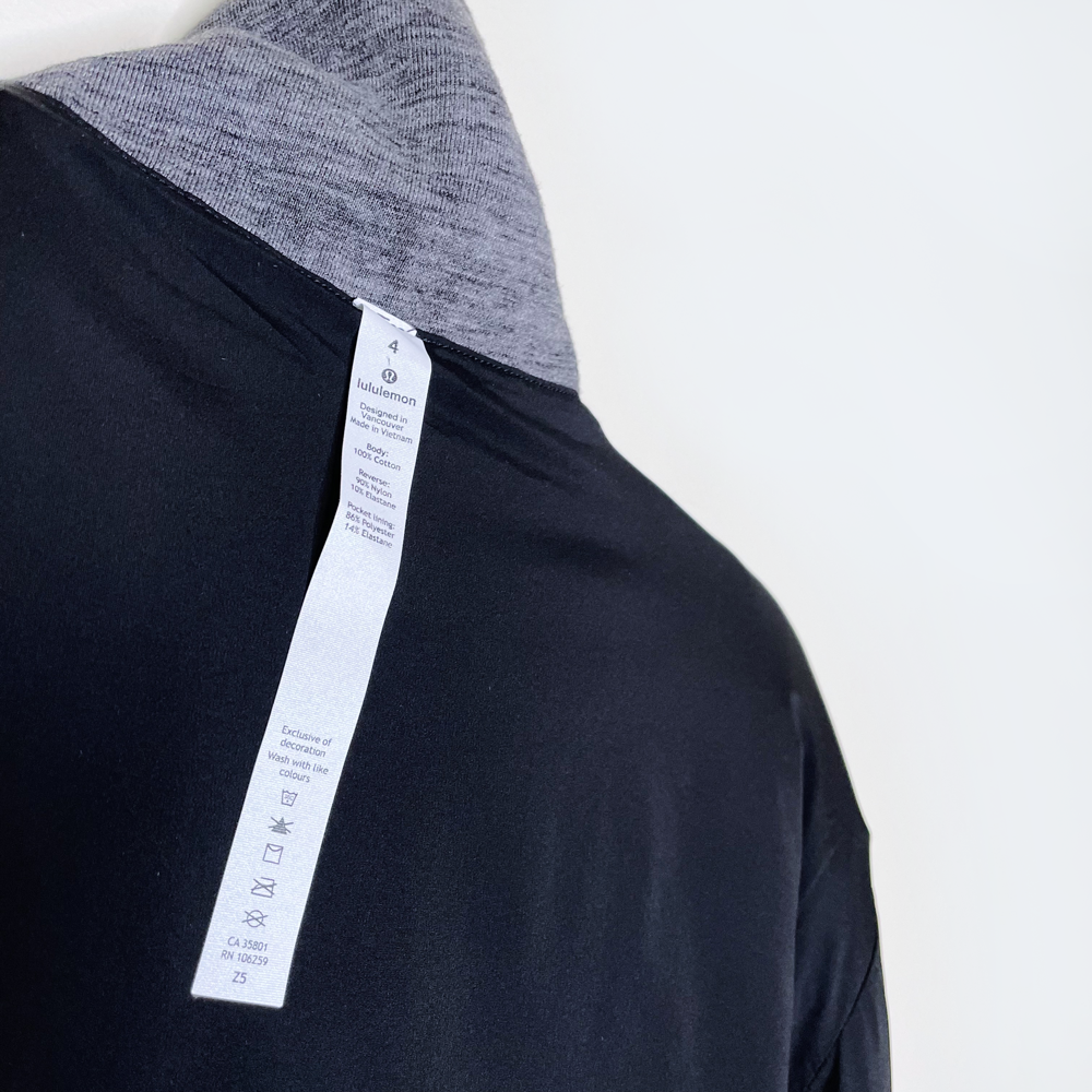 lululemon forever warm reversible quilted bomber jacket - size 4