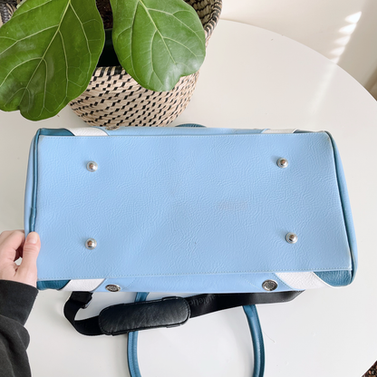 vintage lululemon retro blue bowling gym travel bag