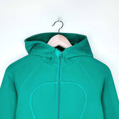 lululemon kelly green scuba hoodie - size 2/4
