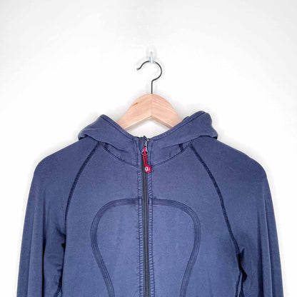 lululemon stretch zip up hooded sweatshirt - size 4