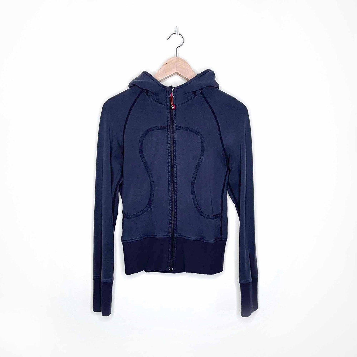 lululemon stretch zip up hooded sweatshirt - size 4