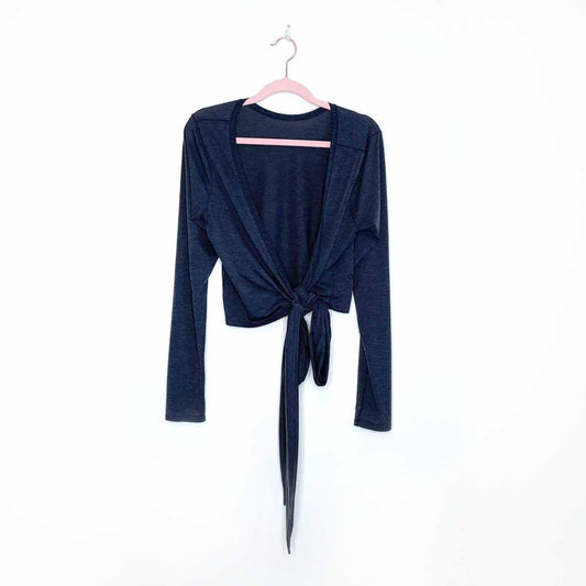 lululemon grey tied to it wrap top - size 2/4