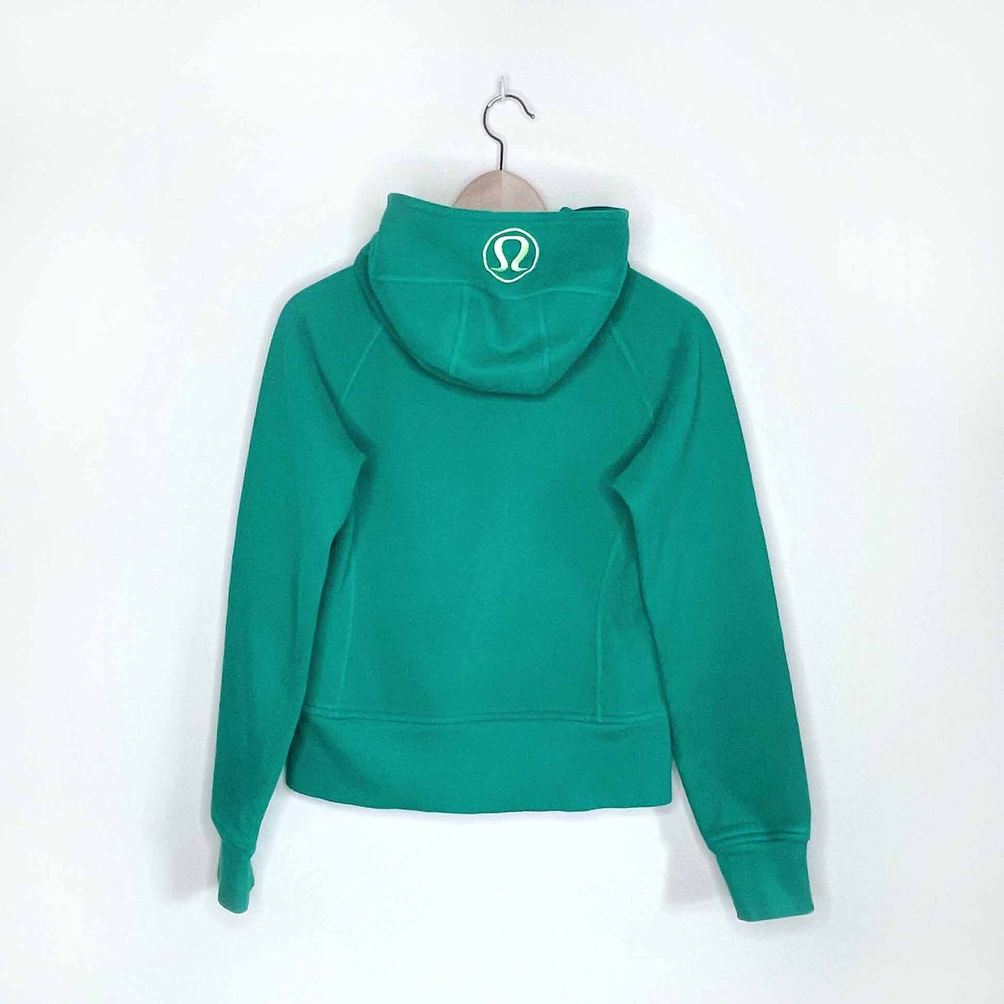 lululemon kelly green scuba hoodie - size 2/4