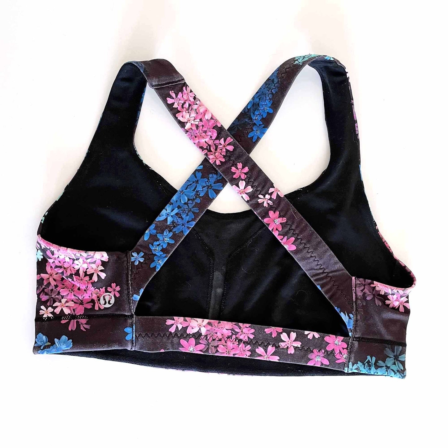 lululemon in a flash petal pop sports bra - size 8