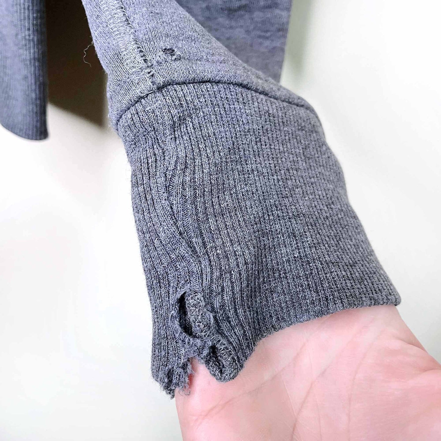 lululemon heather grey scuba hoodie with lime logo - size 6