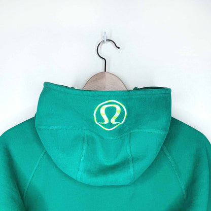 lululemon kelly green scuba hoodie - size 2/4