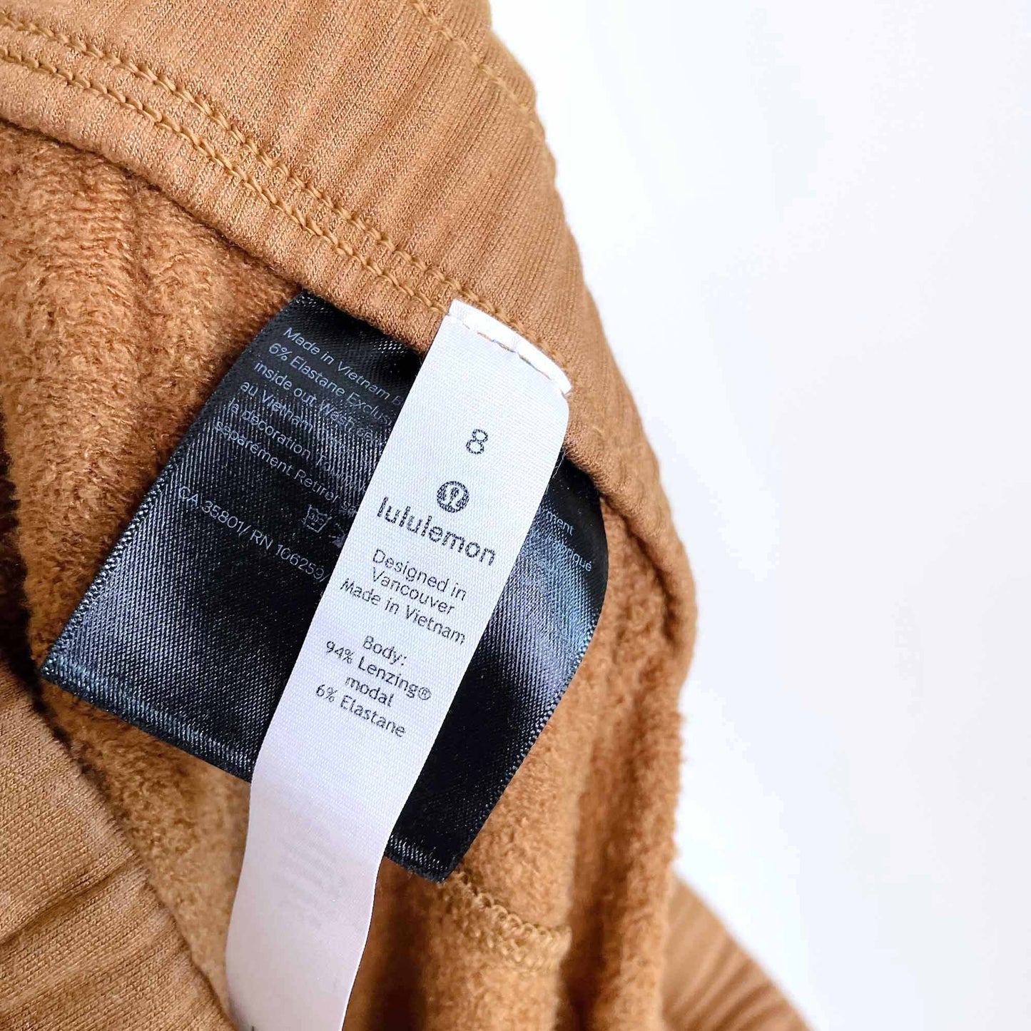lululemon bound to bliss high rise 7/8 pant in spiced bronze - size 8