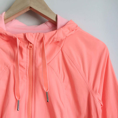 lululemon street to studio pop orange jacket - size 4