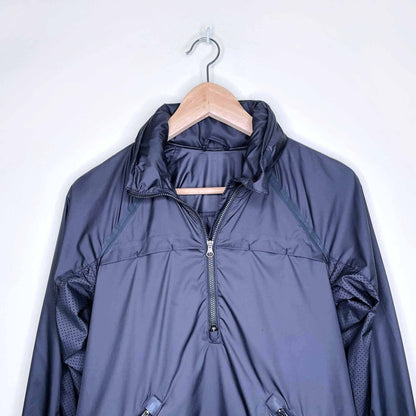 lululemon 1/4 zip light popover jacket with packable hood - size 4