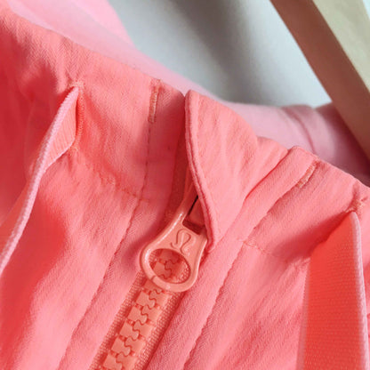 lululemon street to studio pop orange jacket - size 4