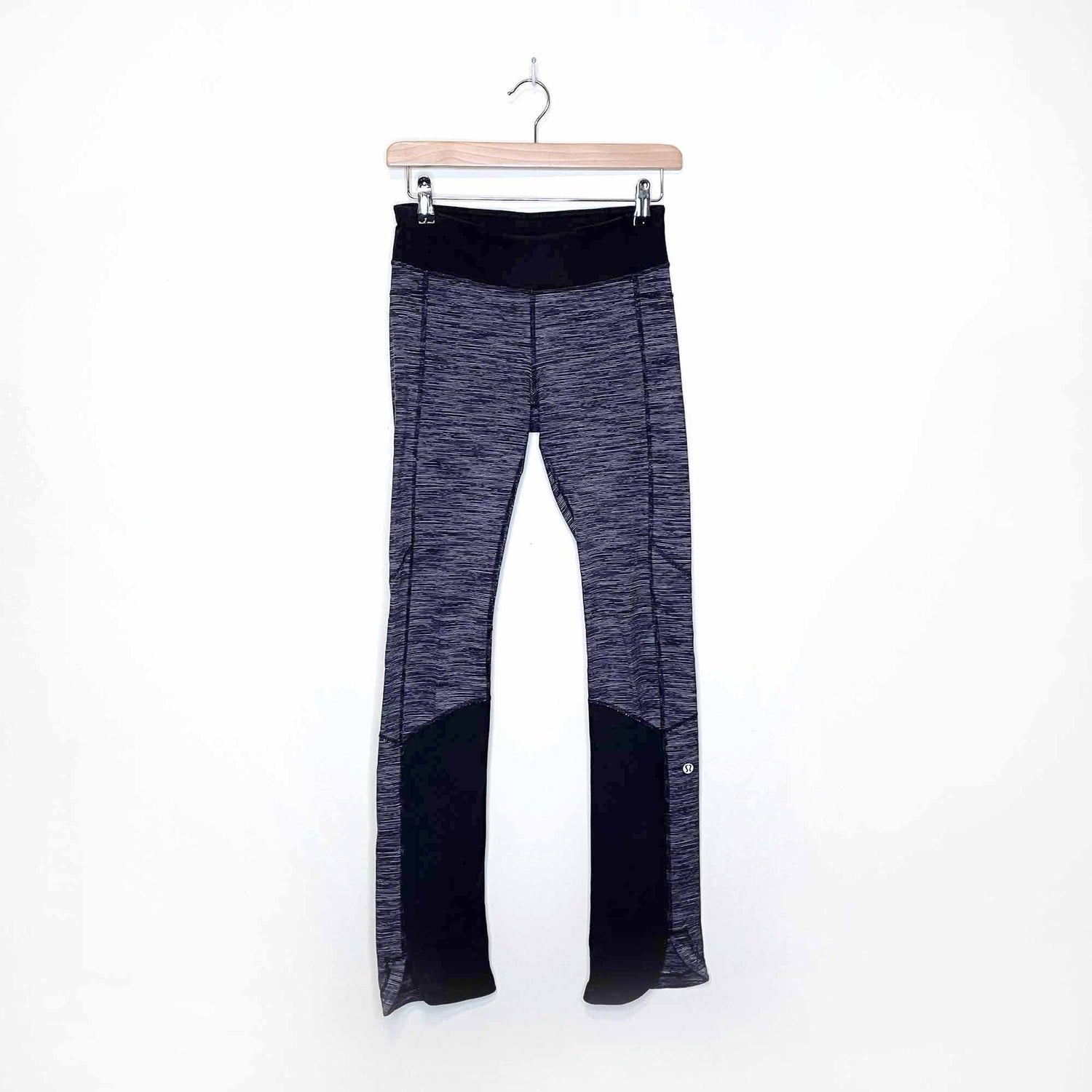 lululemon bootcut ribbed panel yoga pants - size 4 – good market