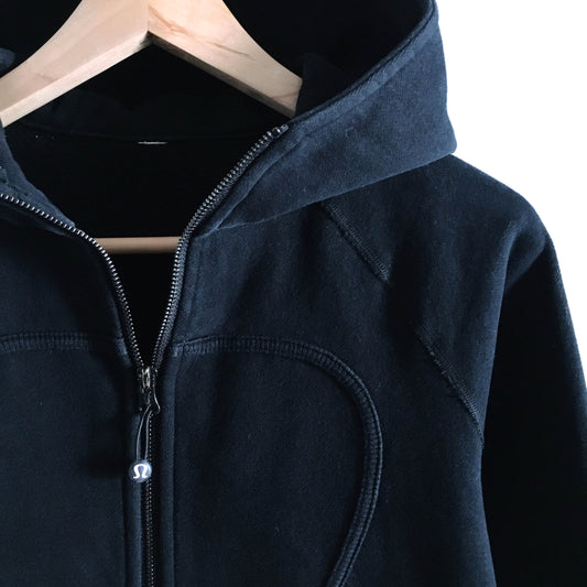 lululemon black scuba hoodie - size 4/6