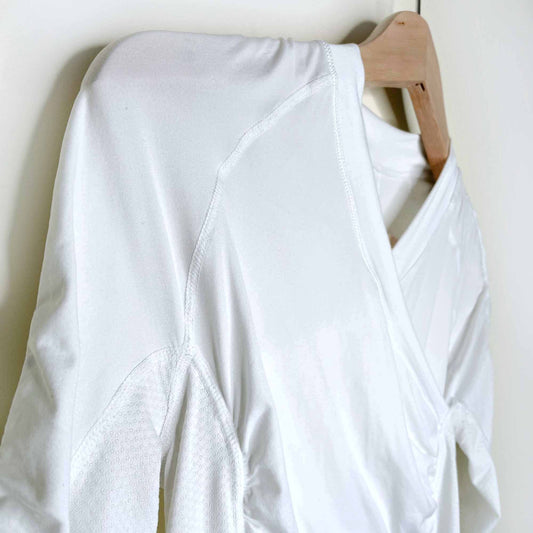 lululemon ruched run sun protection long sleeve top - size 4