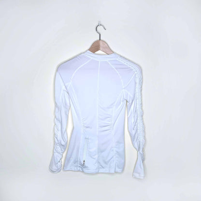 lululemon ruched run sun protection long sleeve top - size 4