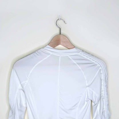 lululemon ruched run sun protection long sleeve top - size 4