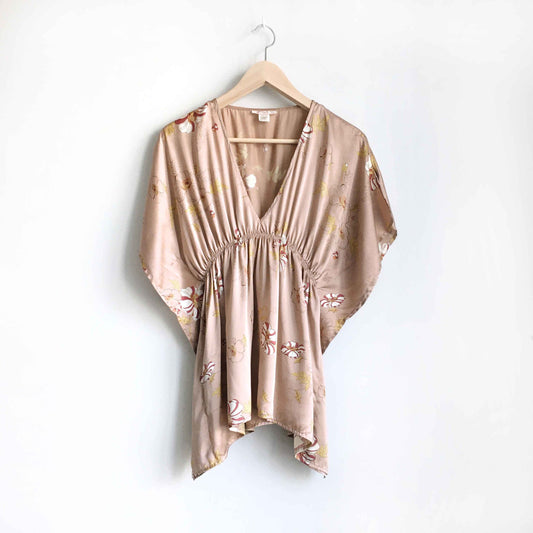 Anthropologie Lux silk kimono top - size Large