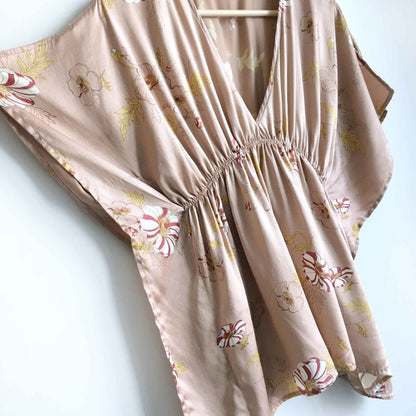 Anthropologie Lux silk kimono top - size Large