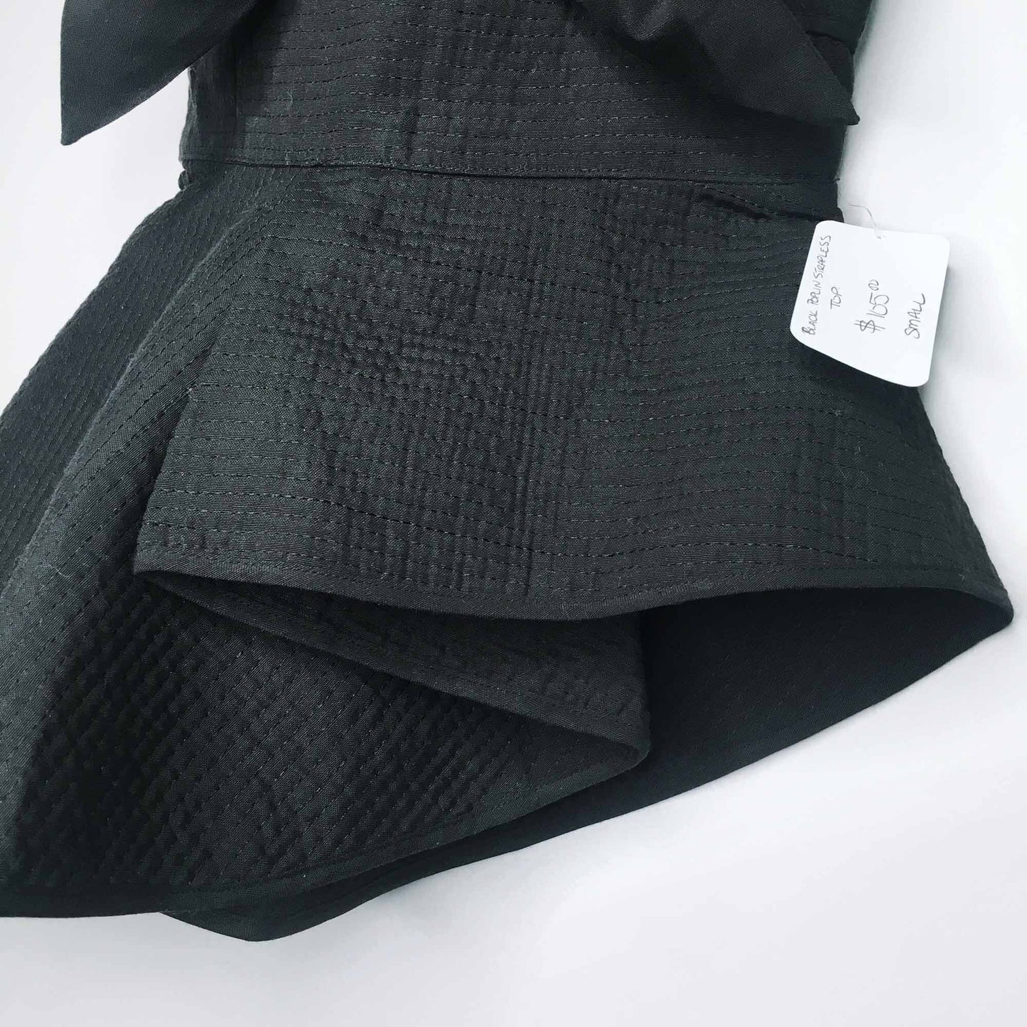 Luxxel strapless bow tie peplum top - size Small