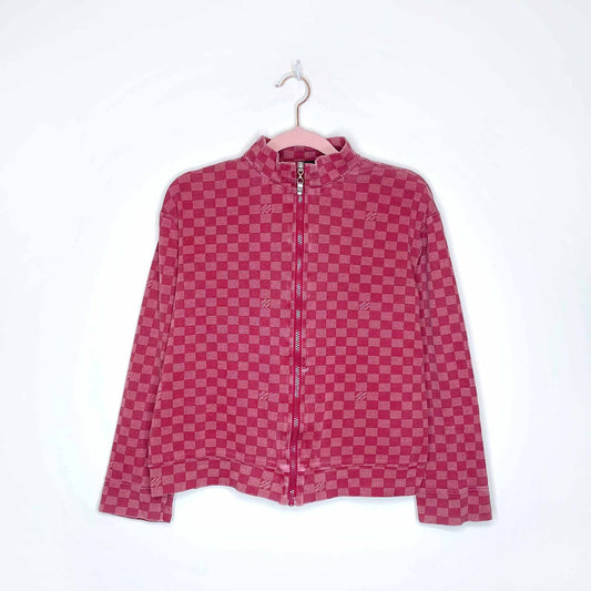 kids louis vuitton damier zip-up sweatshirt - size XL