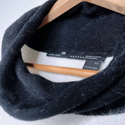 melissa nepton kristen fox colour block turtleneck - size small