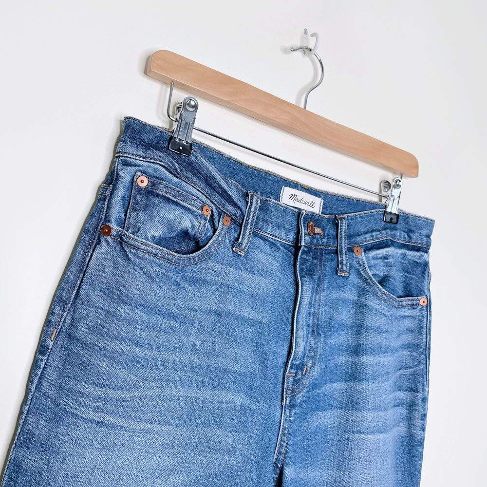 madewell high rise flea market flare jeans - size 30T