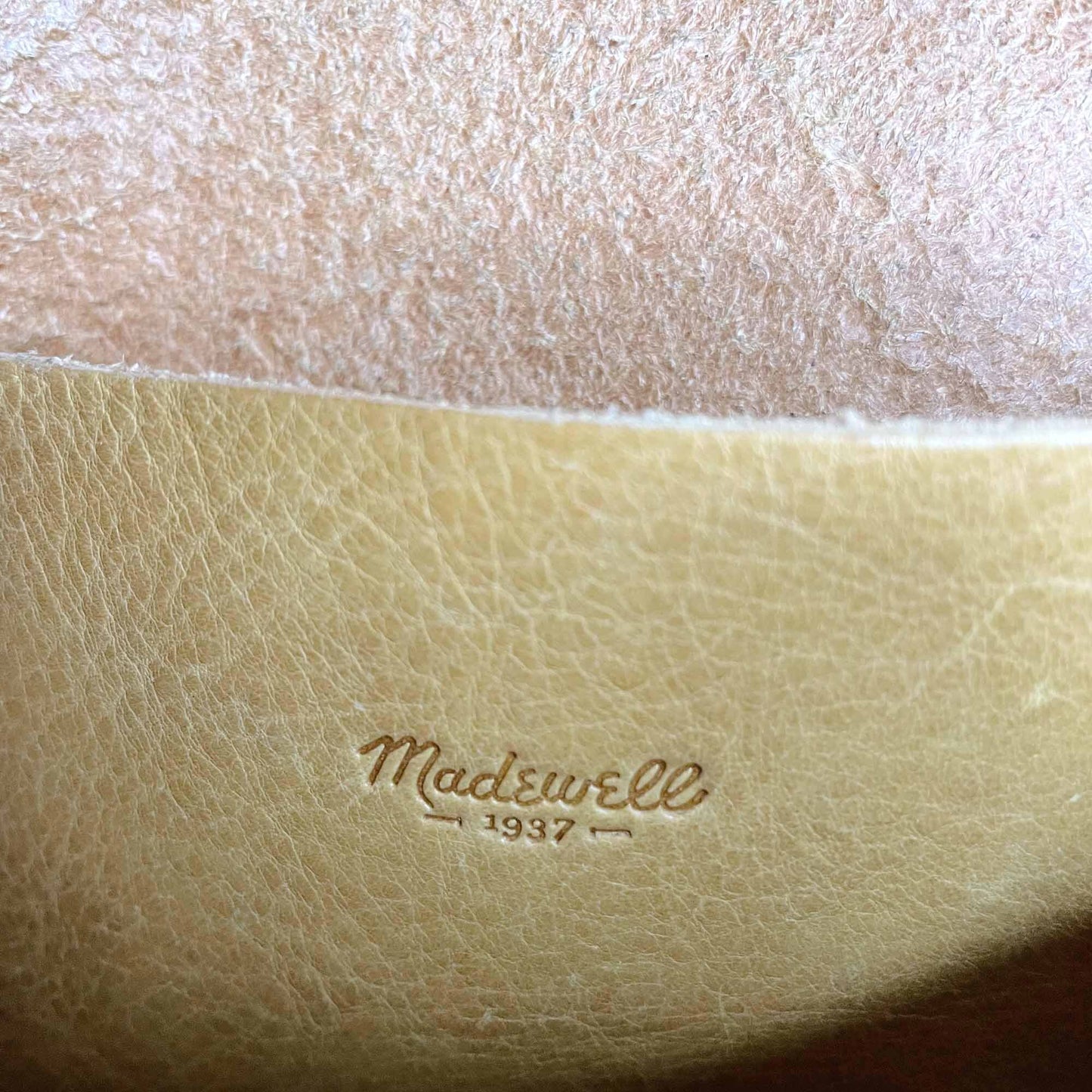 madewell raw leather messenger saddle bag cross body