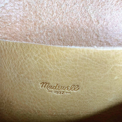 madewell raw leather messenger saddle bag cross body