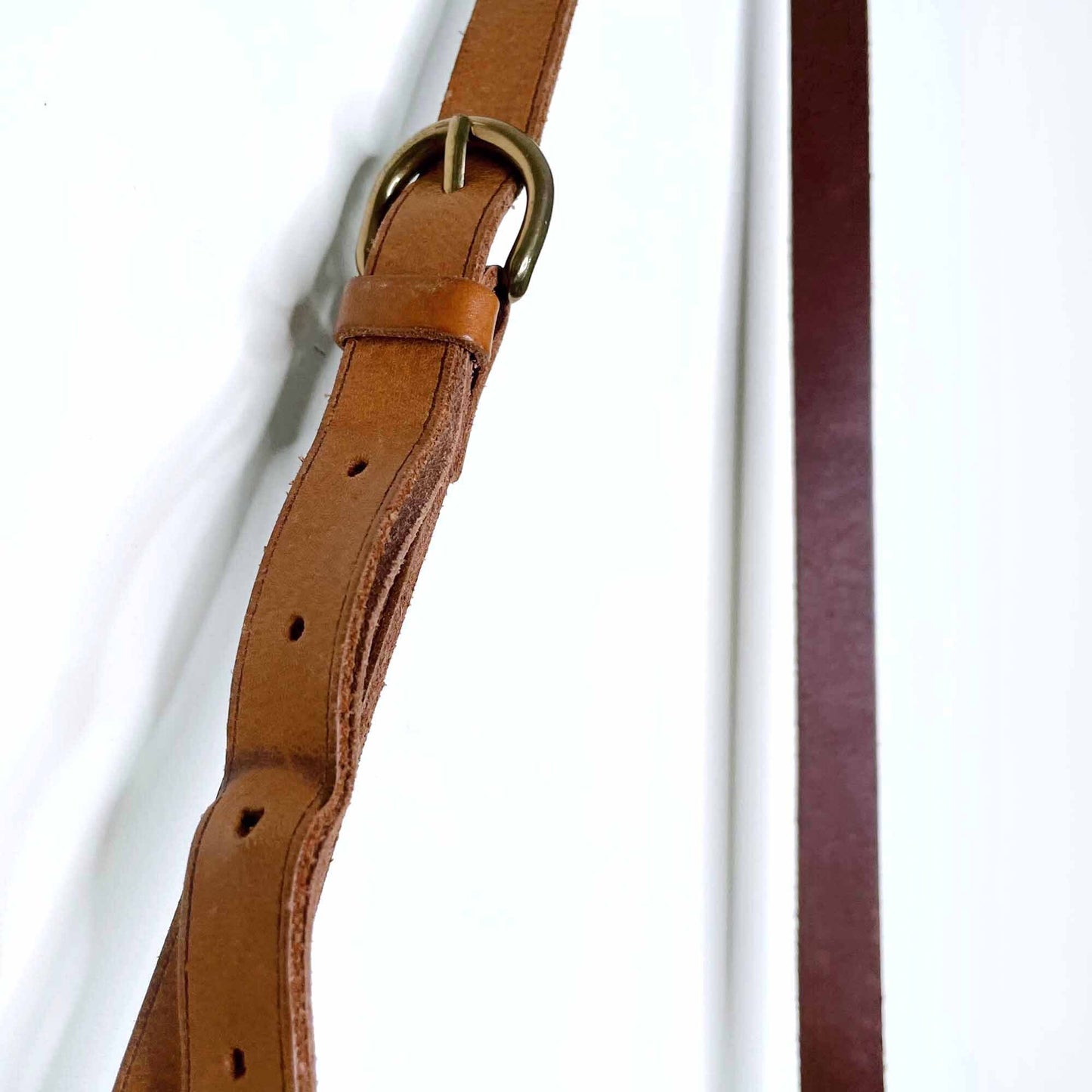 madewell raw leather messenger saddle bag cross body