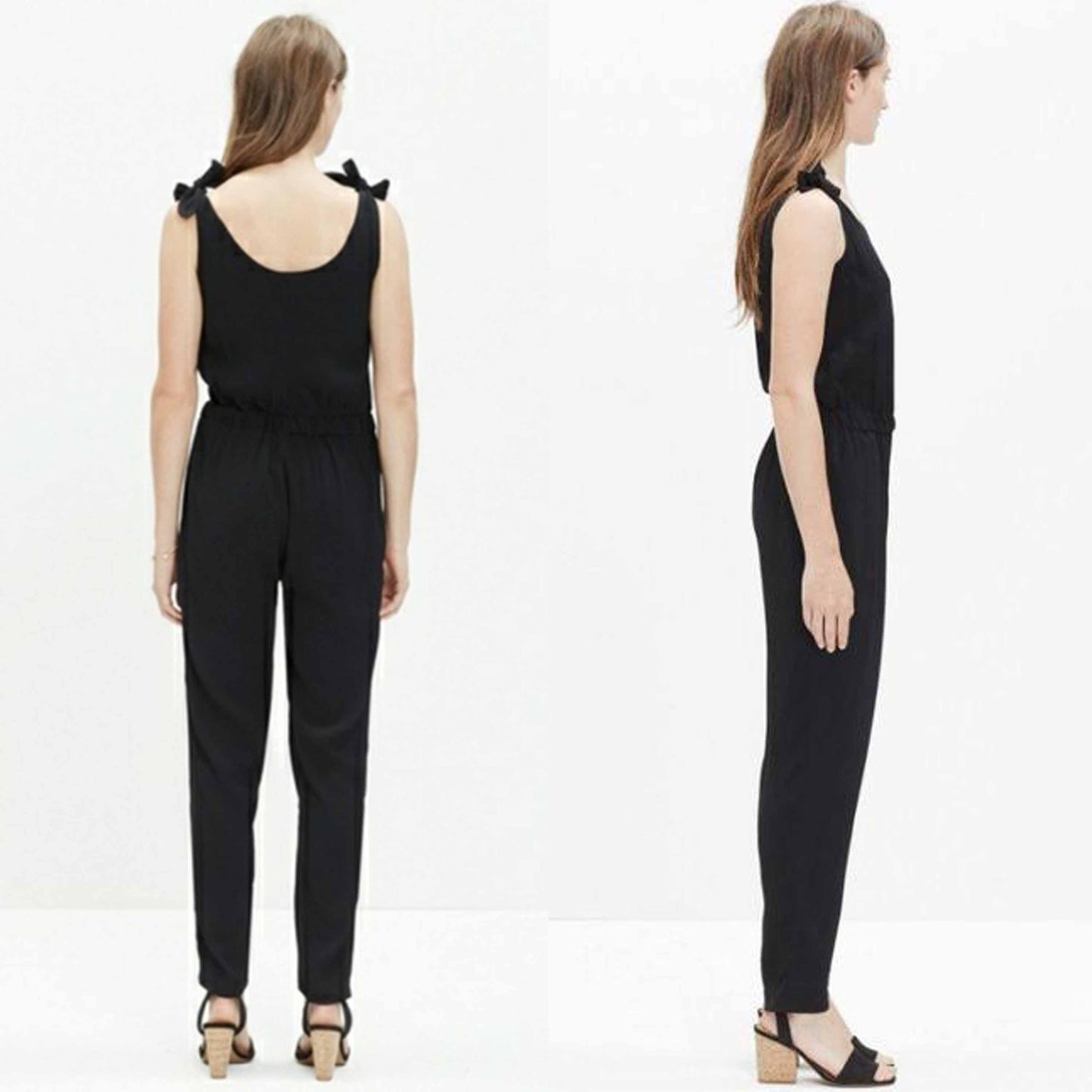 madewell tie-shoulder jumpsuit - size small