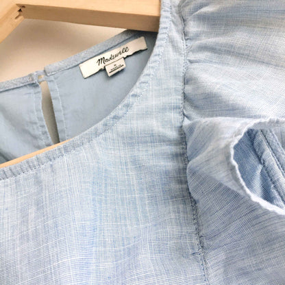 Madewell Bellflower ruffle chambray dress - size 0