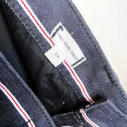 madewell high rise cali demi-boot jeans in elsie stripe - size 26