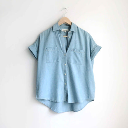 Madewell Chambray Courier Shirt - size xxs